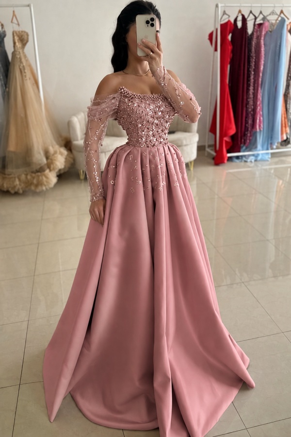 Festliche Kleider Abendkleider Lilac | Abiballkleider mit Glitzer