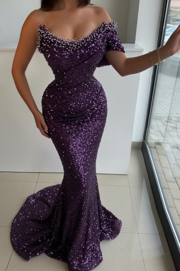 Designer Abendkleider Lang Rosa Abiballkleider Abendmoden Glitzer