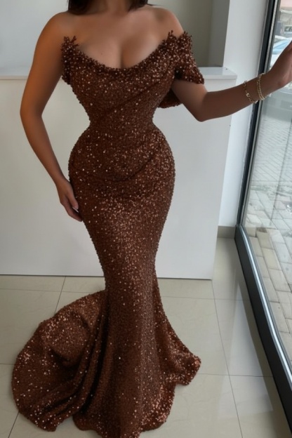 Designer Abendkleider Lang Rosa Abiballkleider Abendmoden Glitzer