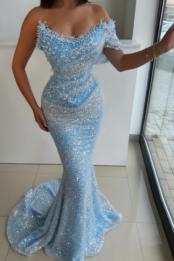 Designer Abendkleider Lang Rosa Abiballkleider Abendmoden Glitzer
