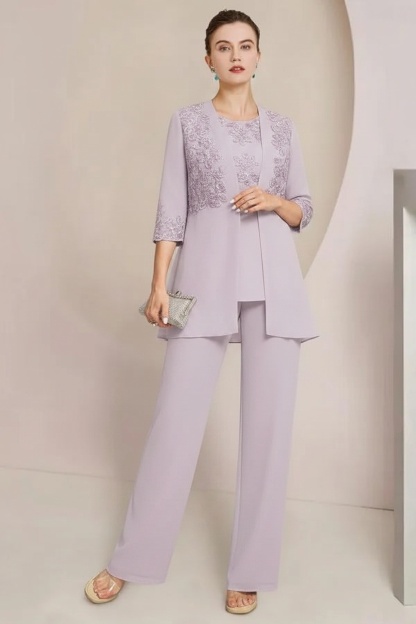 Navy Blau Brautmutter Hosenanzug Chiffon Festliche Hosenanzüge