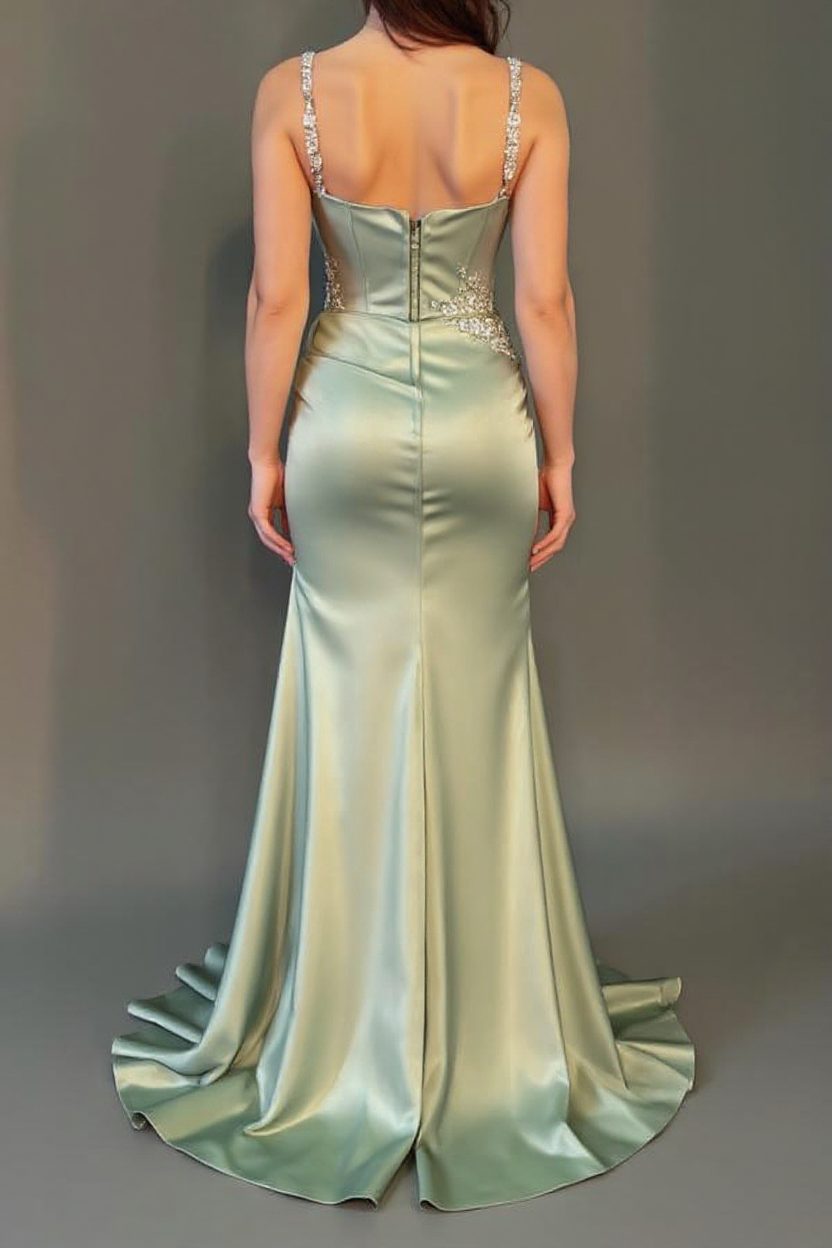 Sage Abendkleider Günstig | Abiballkleider Lang Glitzer-babyonlinedressde