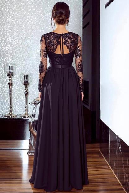 Elegante Abendkleider Lang Schwarz Mit Spitze Etuikleid Kleider Online-babyonlinedressde