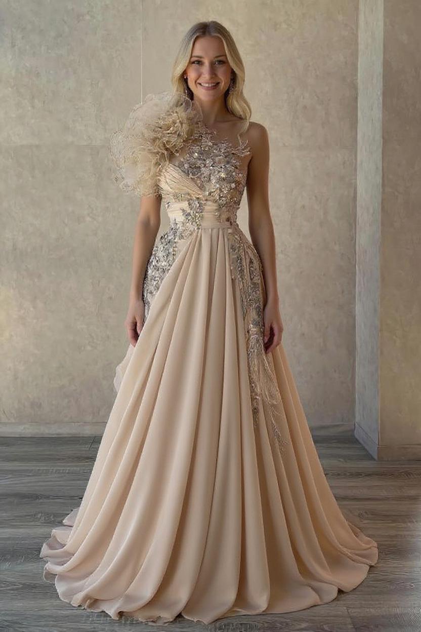 Elegante Abendkleider Lang Günstig | Abiballkleider mit Glitzer-babyonlinedressde