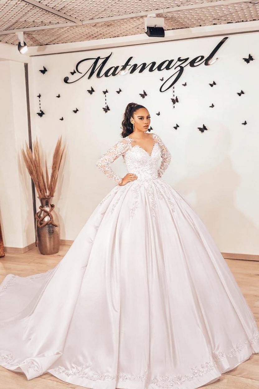 Schwarze Brautkleider mit Ärmel | Prinzessin Hochzeitskleider Spitze-babyonlinedressde