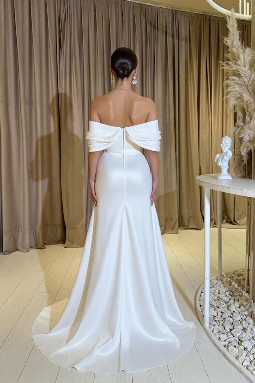 Designer Abendkleider Lang Weiß | Sexy Abiballkleider Günstig-babyonlinedressde