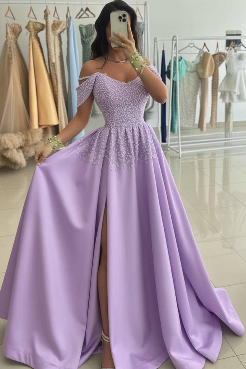 Günstige Abendkleider Lang Grün Ballkleider Abiballkleider mit Glitzer