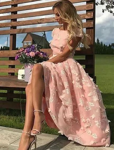 Rosa Cocktailkleider Kurz Online | Abiballkleider Abendkleider Online
