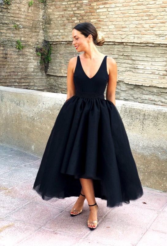 Fashion Schwarz Abendkleider Kurz | Cocktailkleider Günstig Online-babyonlinedressde