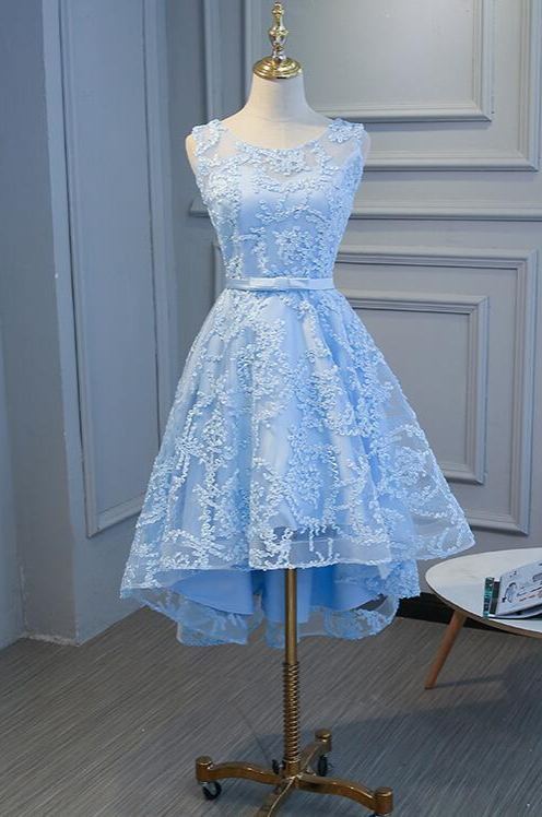 Wunderschöne Cocktailkleider Blau | Hi-lo Abiballkleider Kurz