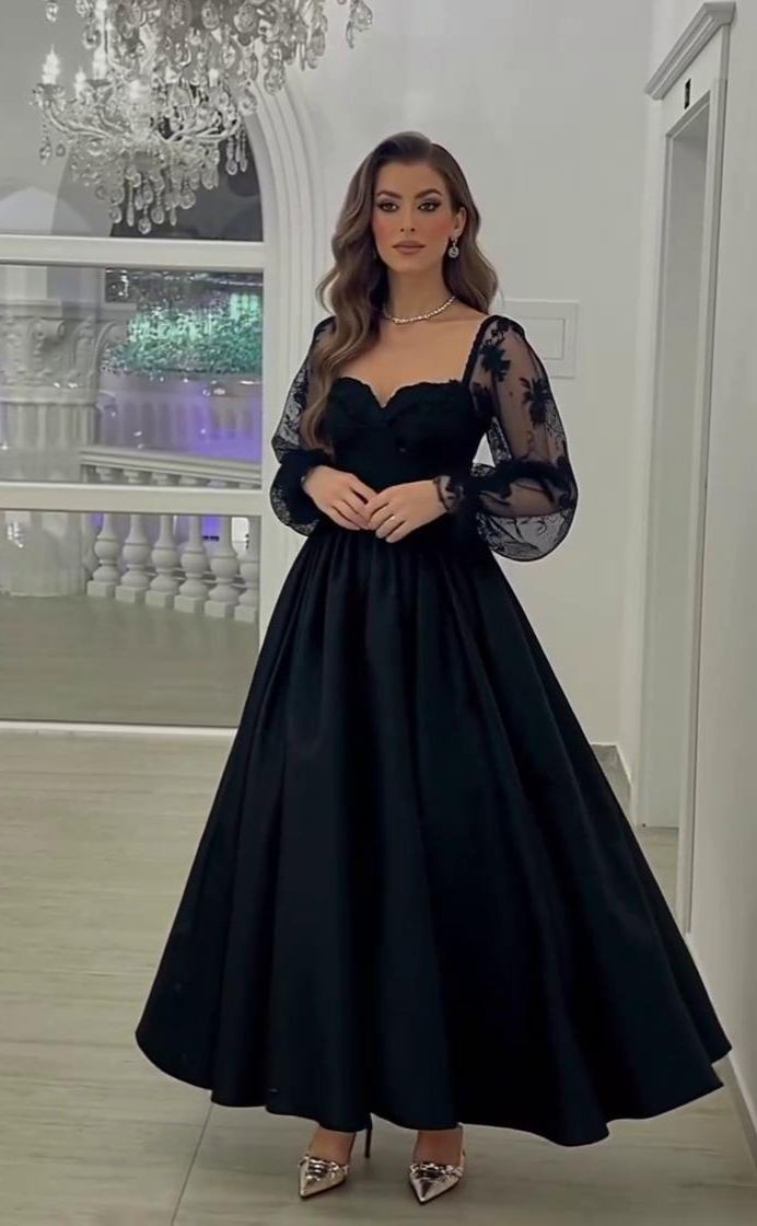 Designer Hochzeitskleider A Linie Schwarz Brautkleider Kurz Mit Ärmel-babyonlinedressde
