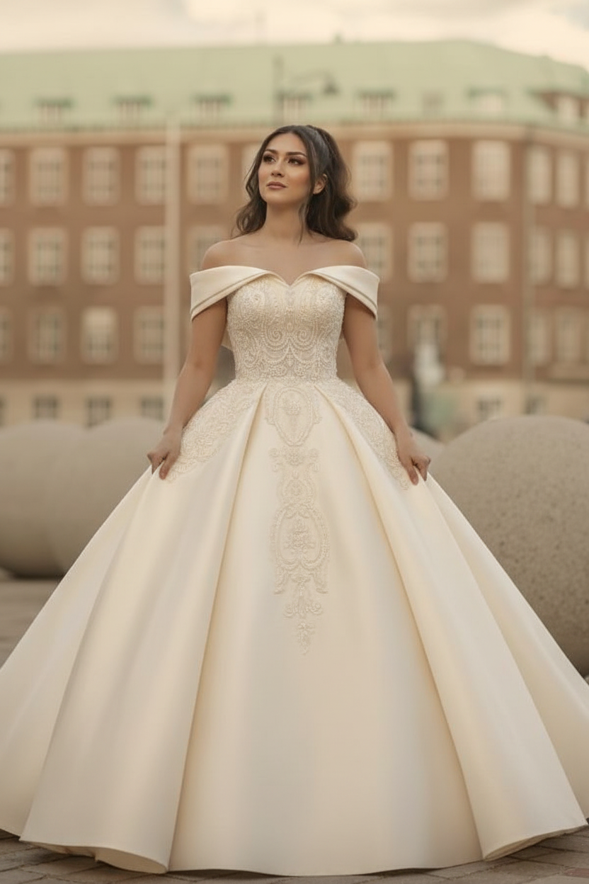 Designer Brautkleider Weinrot | Hochzeitskleider mit Spitze