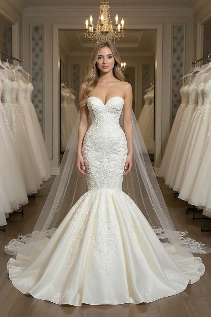 Sexy Hochzeitskleider Meerjungfrau | Brautkleider mit Spitze-babyonlinedressde
