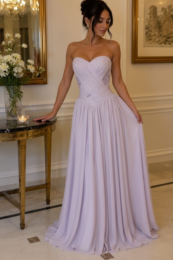 Gelb Abendkleider Lang Chiffon Schlichte Partykleider Günstig Online