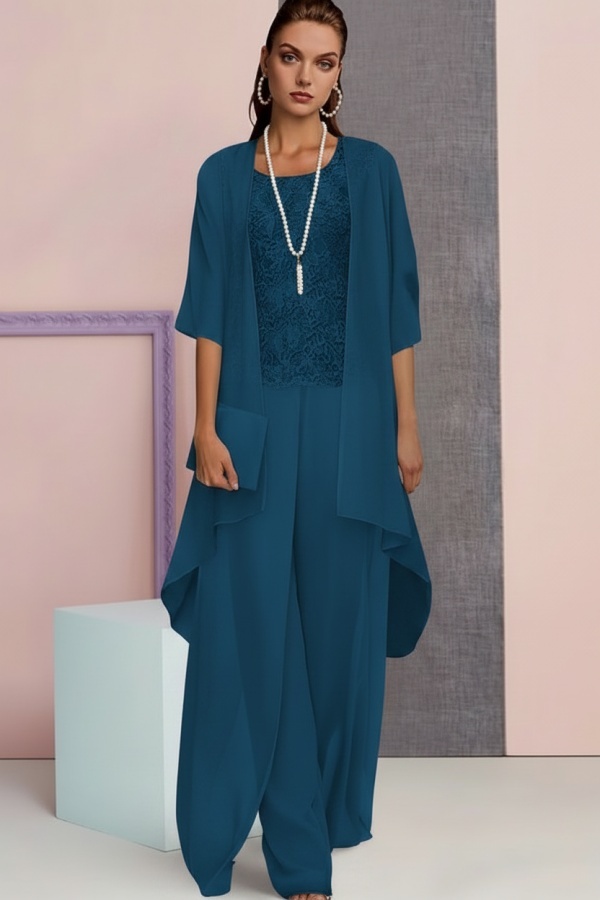 Schick 3 Teilen Brautmutterkleider | Mutterkleid aus Chiffon