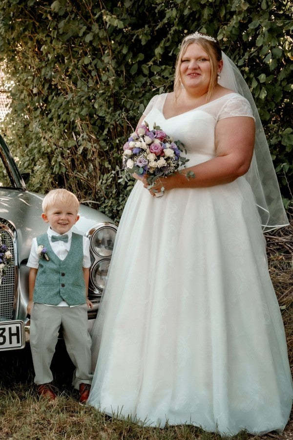 Ausgefallen Hochzeitskleider Mit Glitzer Brautkleider Große Größe-babyonlinedressde