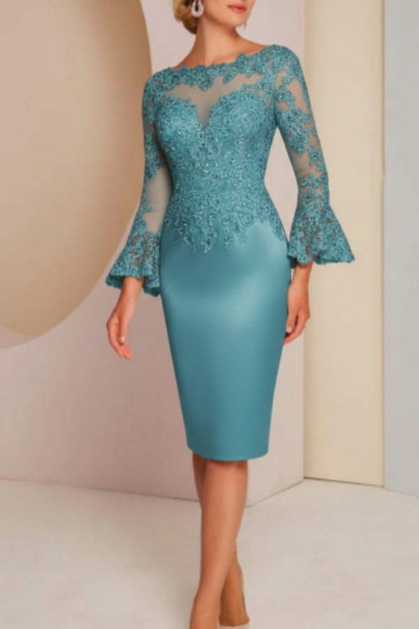 Elegante Brautmutterkleider Mit Ärmel | Kurze Partykleider