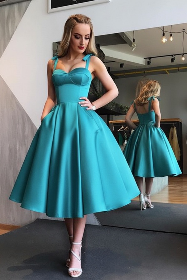 Elegante Rote Cocktailkleider Kurz A Linie Knielange Abiballkleider Abendmoden