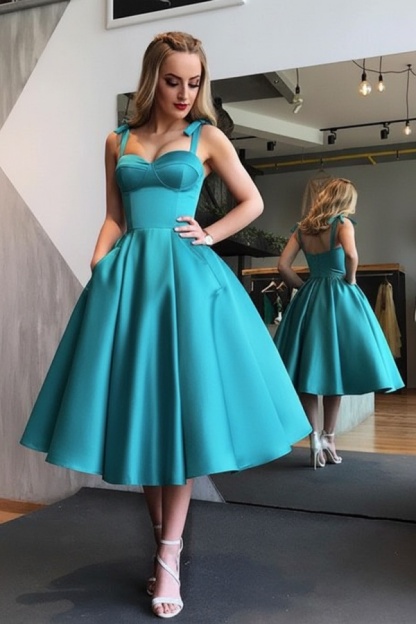 Elegante Rote Cocktailkleider Kurz A Linie Knielange Abiballkleider Abendmoden