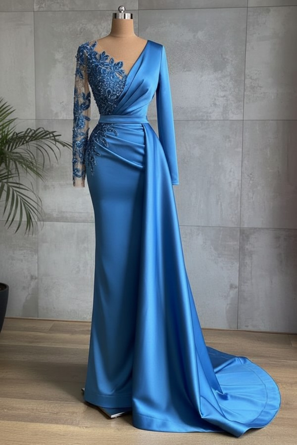 Rote Abiballkleider Lang Günstig | Abendkleider mit Ärmel