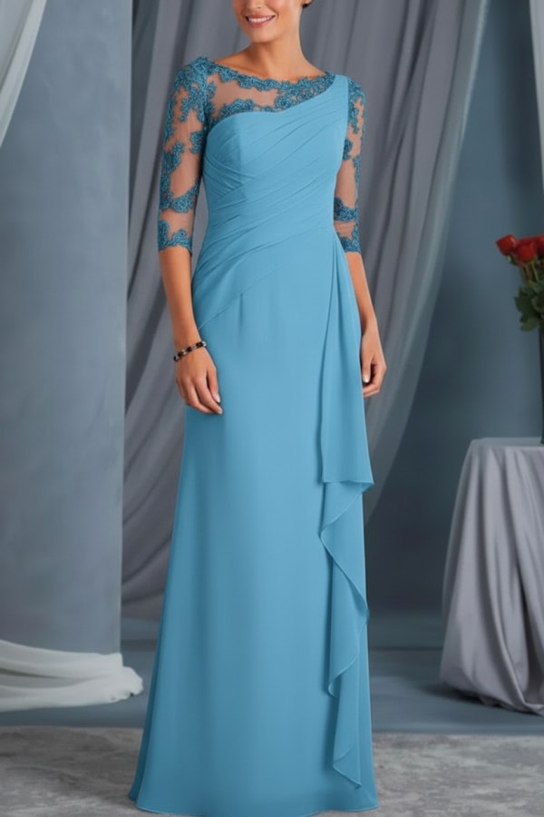 Schwarze Brautmutterkleider Mit Ärmel | Kleider für Brautmutter Günstig