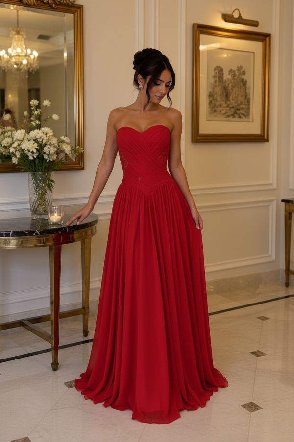 Gelb Abendkleider Lang Chiffon Schlichte Partykleider Günstig Online