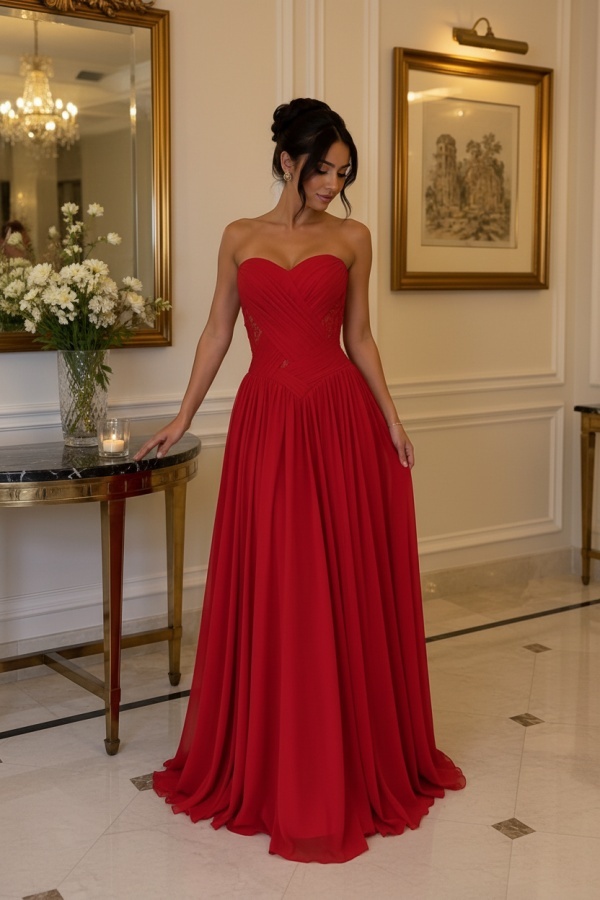 Gelb Abendkleider Lang Chiffon Schlichte Partykleider Günstig Online