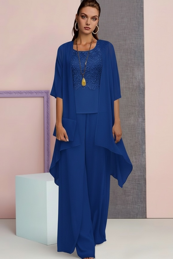 Schick 3 Teilen Brautmutterkleider | Mutterkleid aus Chiffon