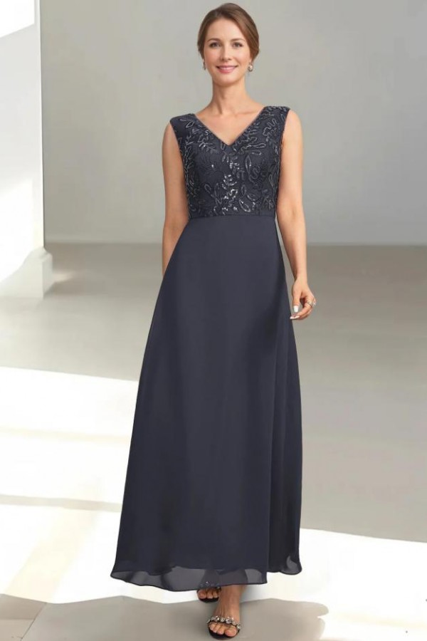 Graue Brautmutterkleider Lang Chiffon Mit Jacke Kleider Hochzeitsgäste