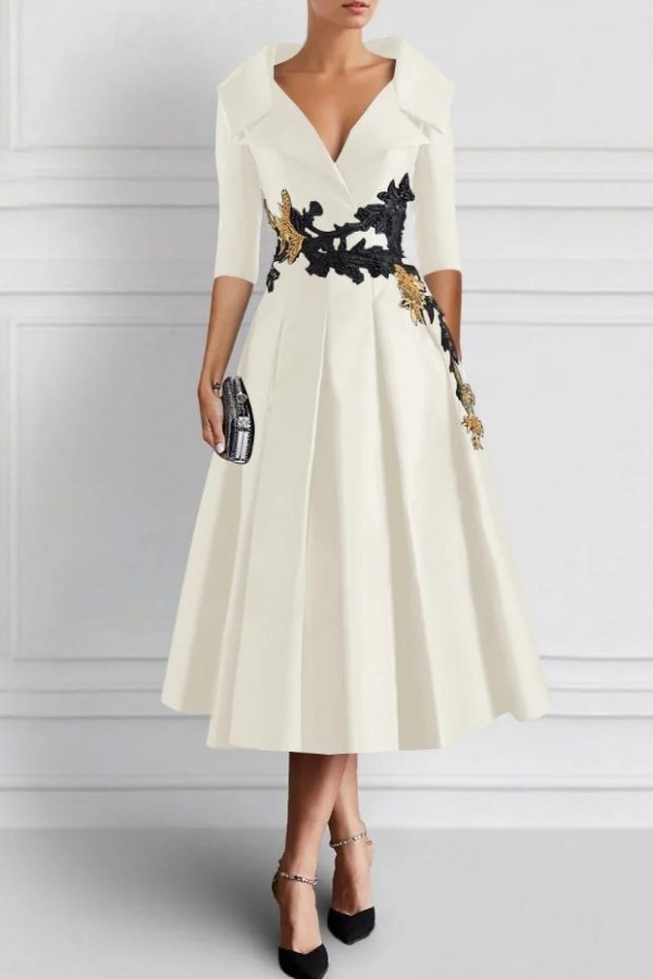 Vintage Brautmutterkleider Schwarz Mit Ärmel Festliche Kleider Kurz