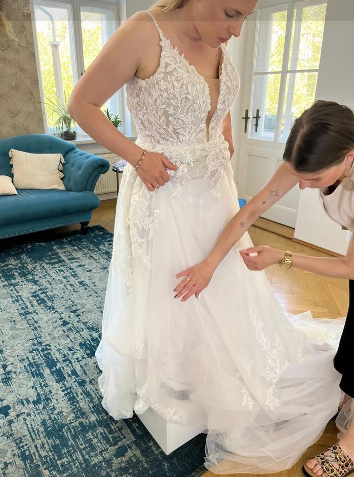 Special Elegante Hochzeitskleider A Linie Spitze Brautkleider Günstig Online