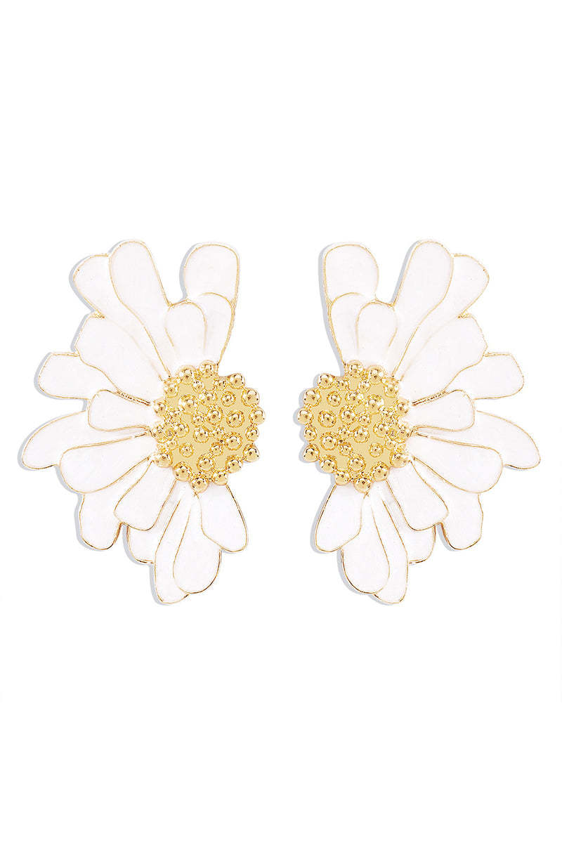 Flower Shape Boho Alloy Vintage Stud Earrings