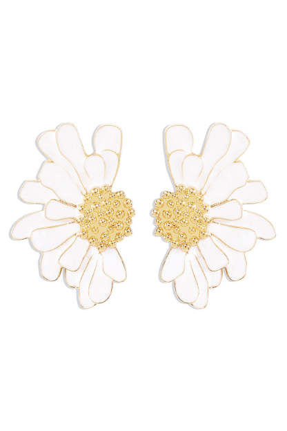 Flower Shape Boho Alloy Vintage Stud Earrings
