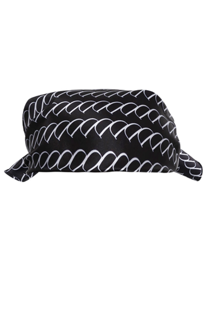 Graphic Print Long Sleeve Blouse Wide Leg Pants Matching Set-Black