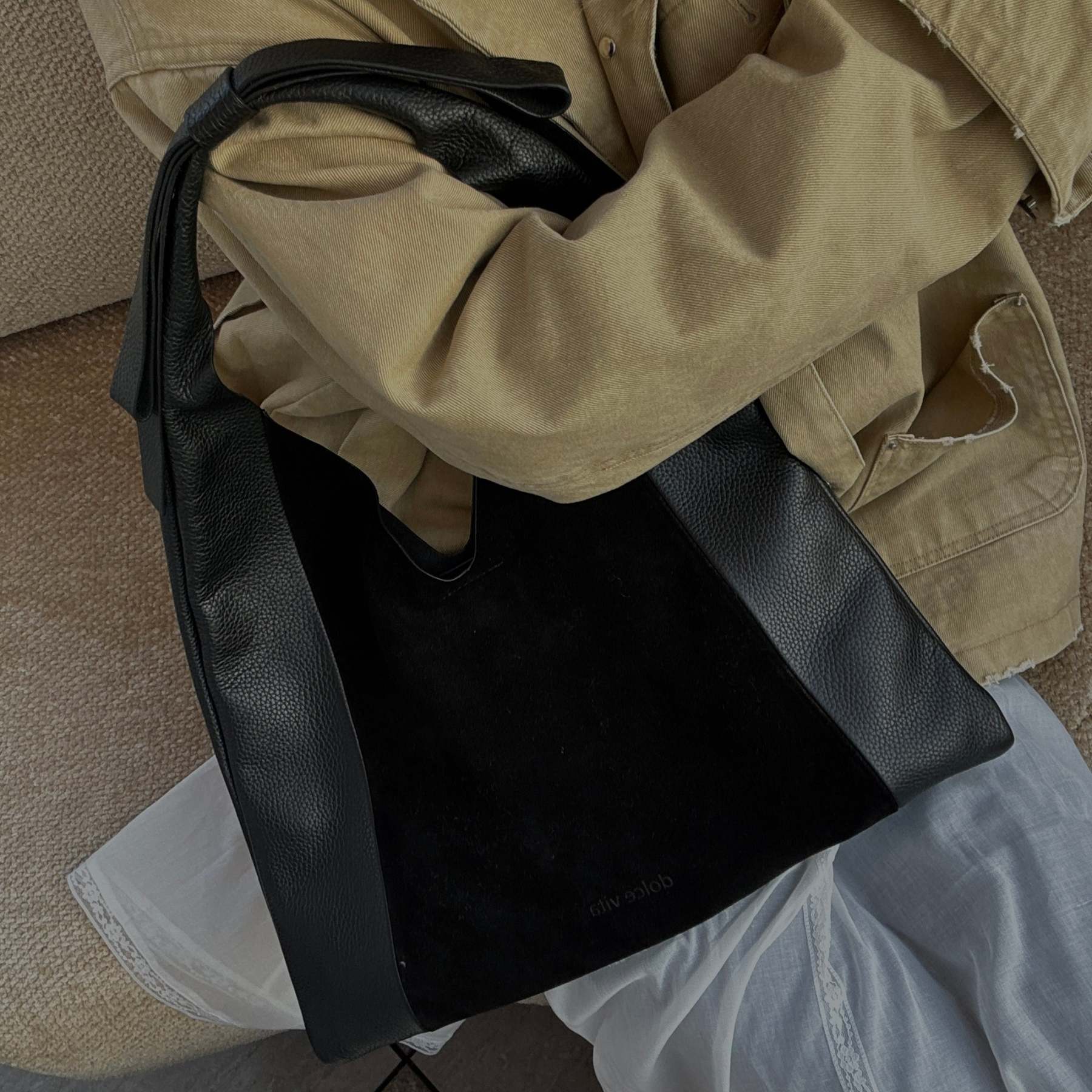 Marie Tote Black Multi Leather