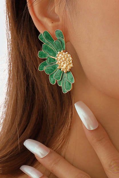 Flower Shape Boho Alloy Vintage Stud Earrings