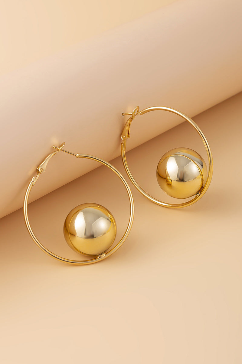 Alloy Pearl Chain Necklace Round Ring Beads Dangle Earrings