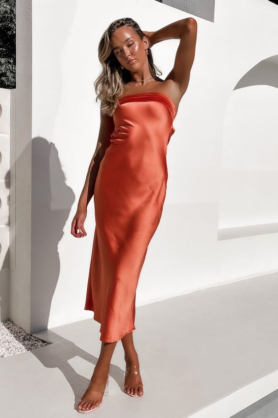 Half Open Back Sleeveless Silky Maxi Dress