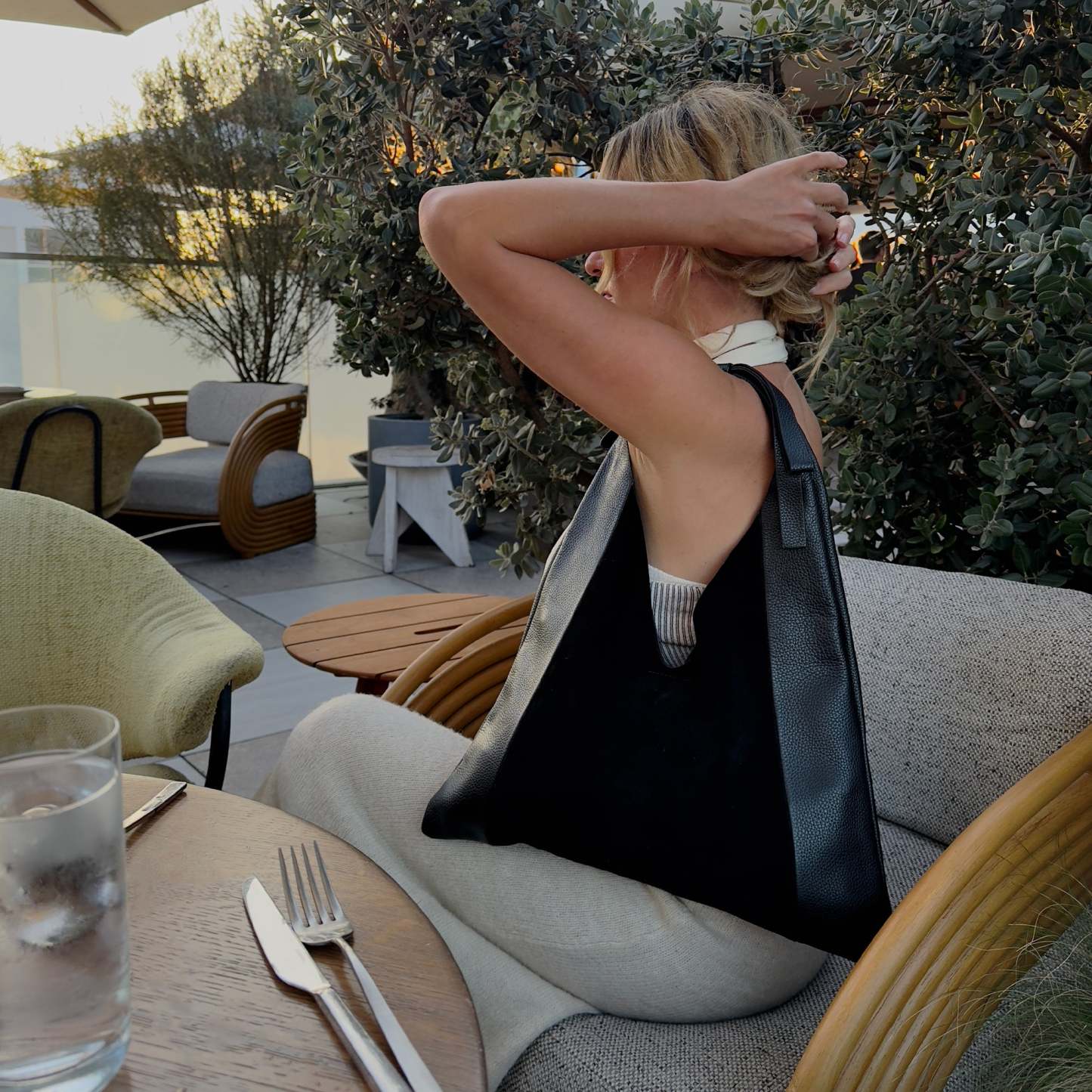 Marie Tote Black Multi Leather