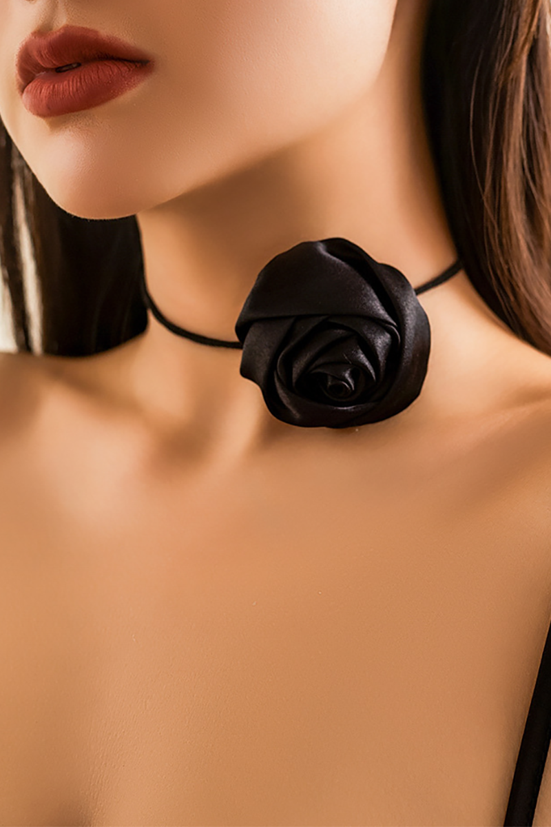 3D Flower Elegant Vintage Choker-Red