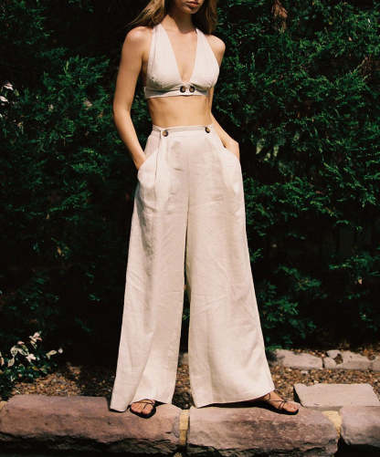 Matching Top Oversized Side Pockets Pant Set