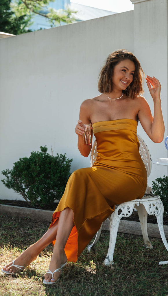 Half Open Back Sleeveless Silky Maxi Dress