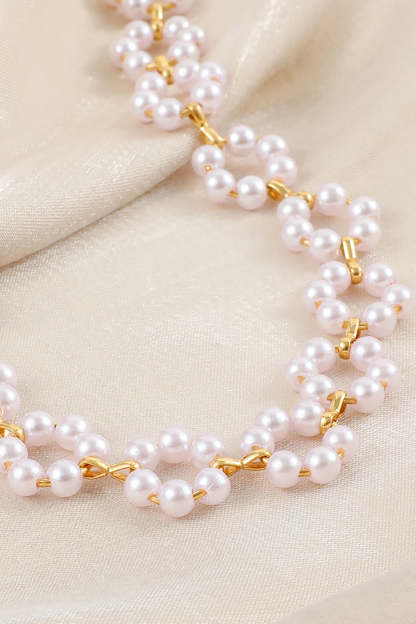 Pearl Ring Golden Chocker Necklace