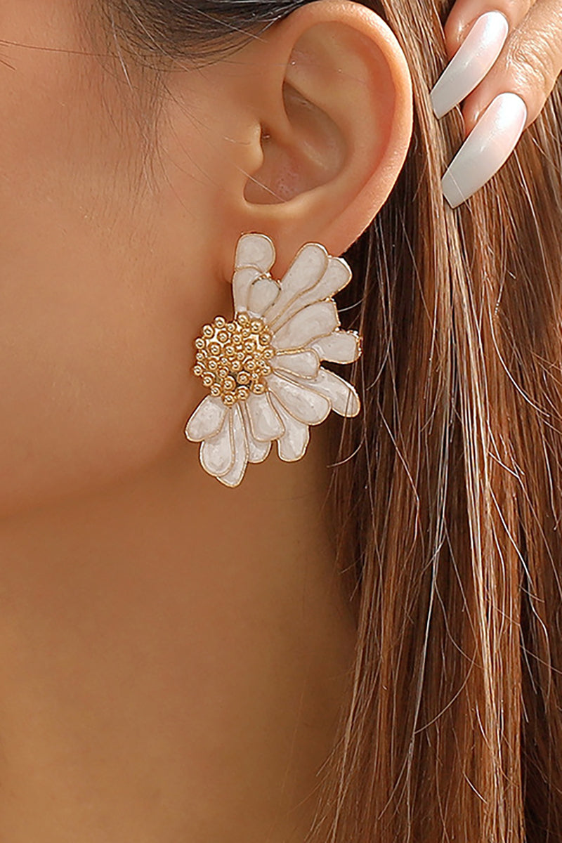 Flower Shape Boho Alloy Vintage Stud Earrings