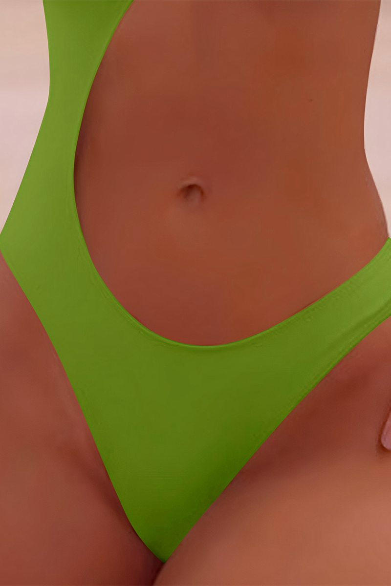 One-Shoulder Straps Ruched Asymmetric One-Piece Swimsuit-White