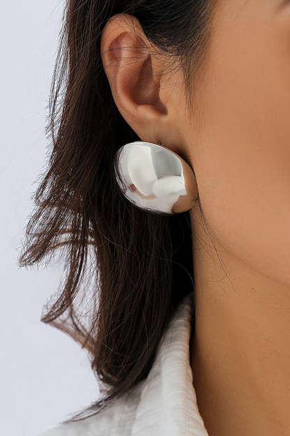 Fashionable Alloy Punk Style Dangle Earrings-Gold1