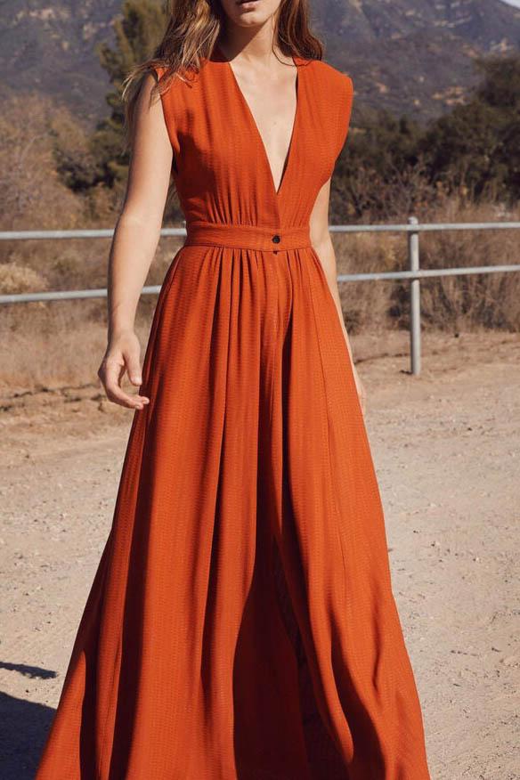 Fashion Linen Maxi Dress