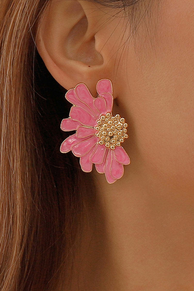 Flower Shape Boho Alloy Vintage Stud Earrings