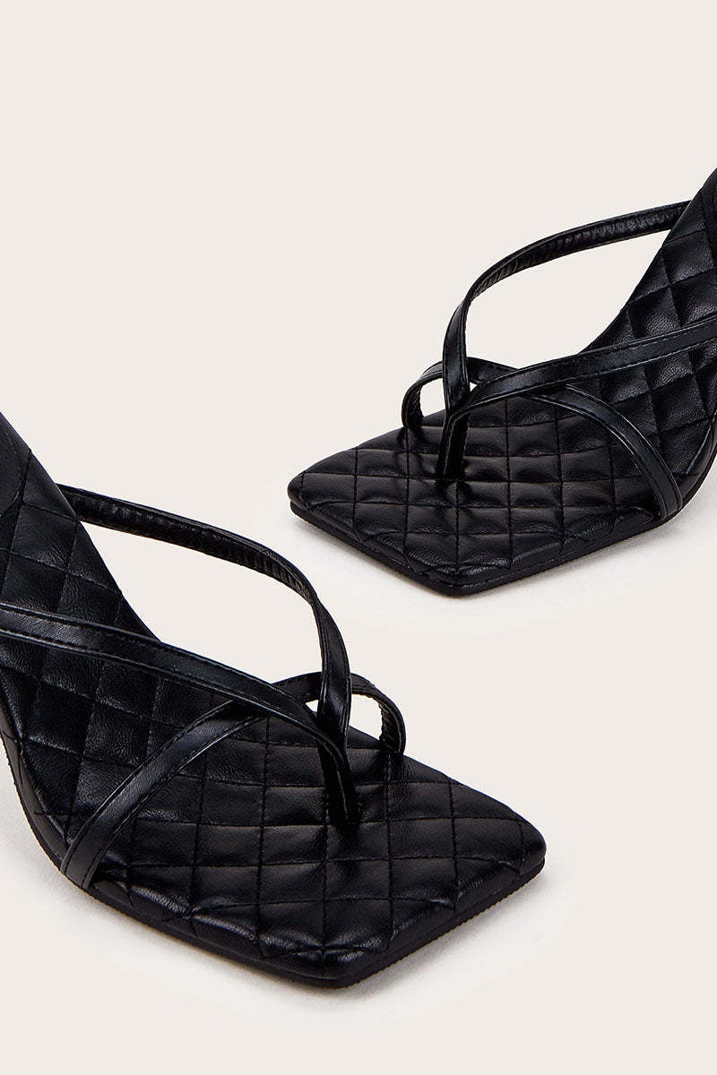 Flip Flops Square Toe Stiletto High Heel Slippers