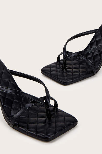 Flip Flops Square Toe Stiletto High Heel Slippers